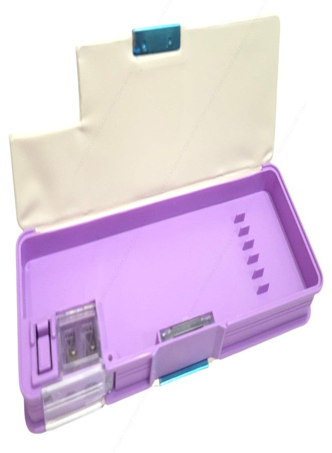 SHAKTISM Unicorn Magnetic Geometry Box, Multifunctional Pencil Case with Sharpener, School Stationery Organiser (Unicorn Purple) - Image 2